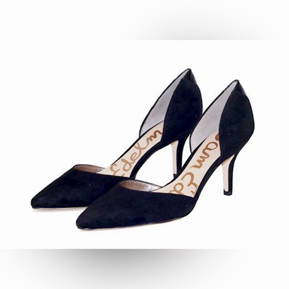 SAM EDELMAN Black Suede Heels